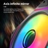 JUNGLE LEOPARD Prism 4 Ultra ARGB BLACK Two Sided Infinity Infinite Mirror 120mm PWM Fan - Image 5