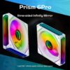 JUNGLE LEOPARD Prism 6 PRO ARGB WHITE REVERSE Three Sided Infinity Infinite Mirror 120mm PWM Fan - Image 2