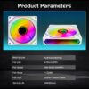 JUNGLE LEOPARD Prism 6 PRO ARGB WHITE REVERSE Three Sided Infinity Infinite Mirror 120mm PWM Fan - Image 3
