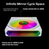 JUNGLE LEOPARD Prism 6 PRO ARGB WHITE REVERSE Three Sided Infinity Infinite Mirror 120mm PWM Fan - Image 4