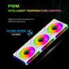 JUNGLE LEOPARD Prism 6 PRO ARGB WHITE REVERSE Three Sided Infinity Infinite Mirror 120mm PWM Fan - Image 5