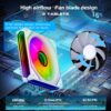 JUNGLE LEOPARD Prism 6 PRO ARGB WHITE REVERSE Three Sided Infinity Infinite Mirror 120mm PWM Fan - Image 6