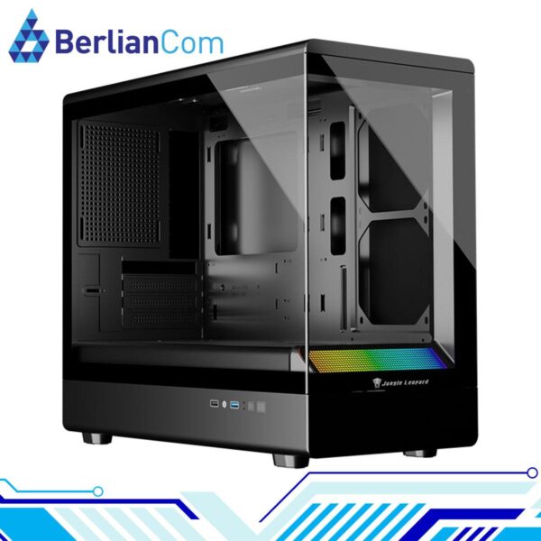 JUNGLE LEOPARD MS-01 BLACK Micro ATX Gaming PC Case Casing Komputer MATX