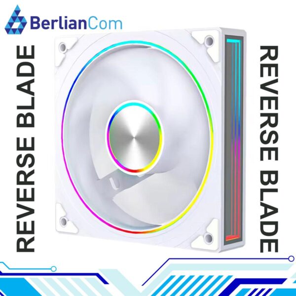 JUNGLE LEOPARD TRANSWARP 12 ARGB WHITE REVERSE Ring LED Infinite Infinity Mirror 120mm PWM Fan