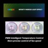JUNGLE LEOPARD TRANSWARP 12 ARGB WHITE REVERSE Ring LED Infinite Infinity Mirror 120mm PWM Fan - Image 6