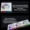 JUNGLE LEOPARD TRANSWARP 12 ARGB WHITE REVERSE Ring LED Infinite Infinity Mirror 120mm PWM Fan - Image 7