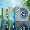 JUNGLE LEOPARD TRANSWARP 12 ARGB WHITE REVERSE Ring LED Infinite Infinity Mirror 120mm PWM Fan - Image 8
