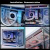 JUNGLE LEOPARD TRANSWARP 12 ARGB WHITE REVERSE Ring LED Infinite Infinity Mirror 120mm PWM Fan - Image 9