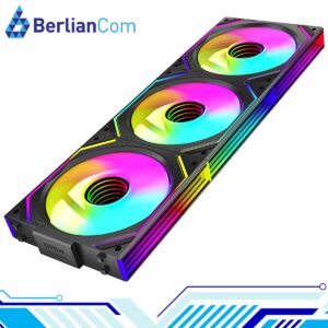 JUNGLE LEOPARD INTERSTELLAR V2 ARGB BLACK Infinity Infinite Mirror 120mm PWM BLOCK UNI Fan TRIPLE PACK
