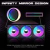JUNGLE LEOPARD INTERSTELLAR V2 ARGB BLACK Infinity Infinite Mirror 120mm PWM BLOCK UNI Fan TRIPLE PACK - Image 4