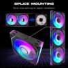 JUNGLE LEOPARD INTERSTELLAR V2 ARGB BLACK REVERSE Infinity Infinite Mirror 120mm PWM BLOCK UNI Fan TRIPLE PACK - Image 3