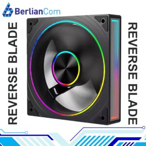 JUNGLE LEOPARD TRANSWARP 12 ARGB BLACK REVERSE Ring LED Infinite Infinity Mirror 120mm PWM Fan