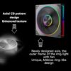 JUNGLE LEOPARD TRANSWARP 12 ARGB BLACK REVERSE Ring LED Infinite Infinity Mirror 120mm PWM Fan - Image 4
