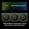 JUNGLE LEOPARD TRANSWARP 12 ARGB BLACK REVERSE Ring LED Infinite Infinity Mirror 120mm PWM Fan - Image 5