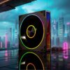 JUNGLE LEOPARD TRANSWARP 12 ARGB BLACK REVERSE Ring LED Infinite Infinity Mirror 120mm PWM Fan - Image 8