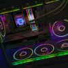 JUNGLE LEOPARD TRANSWARP 12 ARGB BLACK REVERSE Ring LED Infinite Infinity Mirror 120mm PWM Fan - Image 9