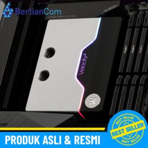 EKWB EK Quantum Velocity2 D-RGB - AM5 Nickel + Satin Titanium AMD CPU Water Block PC Computer Water Cooling Cooler