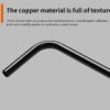 BARROW TB16-490 16mm Cooper Metallic Black Metal Rigid Hard Tube 490mm - Image 3