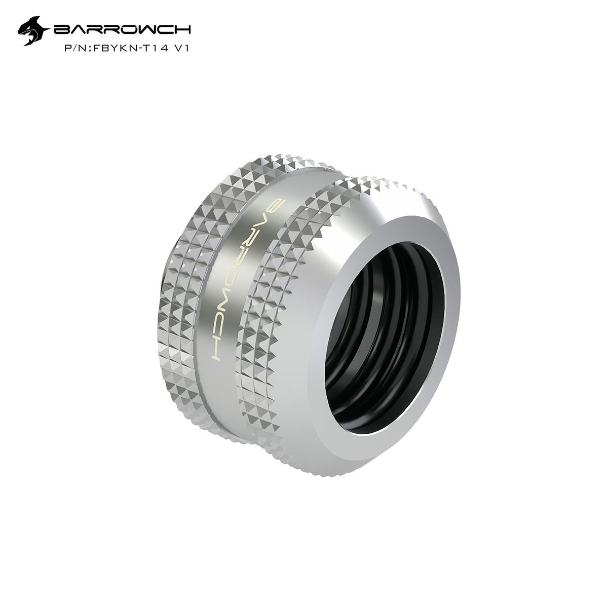 barrow fbykn t14 v1 14mm od hard tube compression fitting silver fitting pipa water cooling cooler pc computer barrow fbykn t14 v1 14mm od hard tube compression fitting silver fitting pipa water cooling cooler pc computer